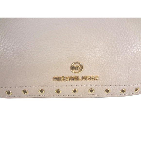 Michael Kors Camden Small Studded Dusty Pink Leather Pouchette Shoulder Bag - Picture 7 of 12